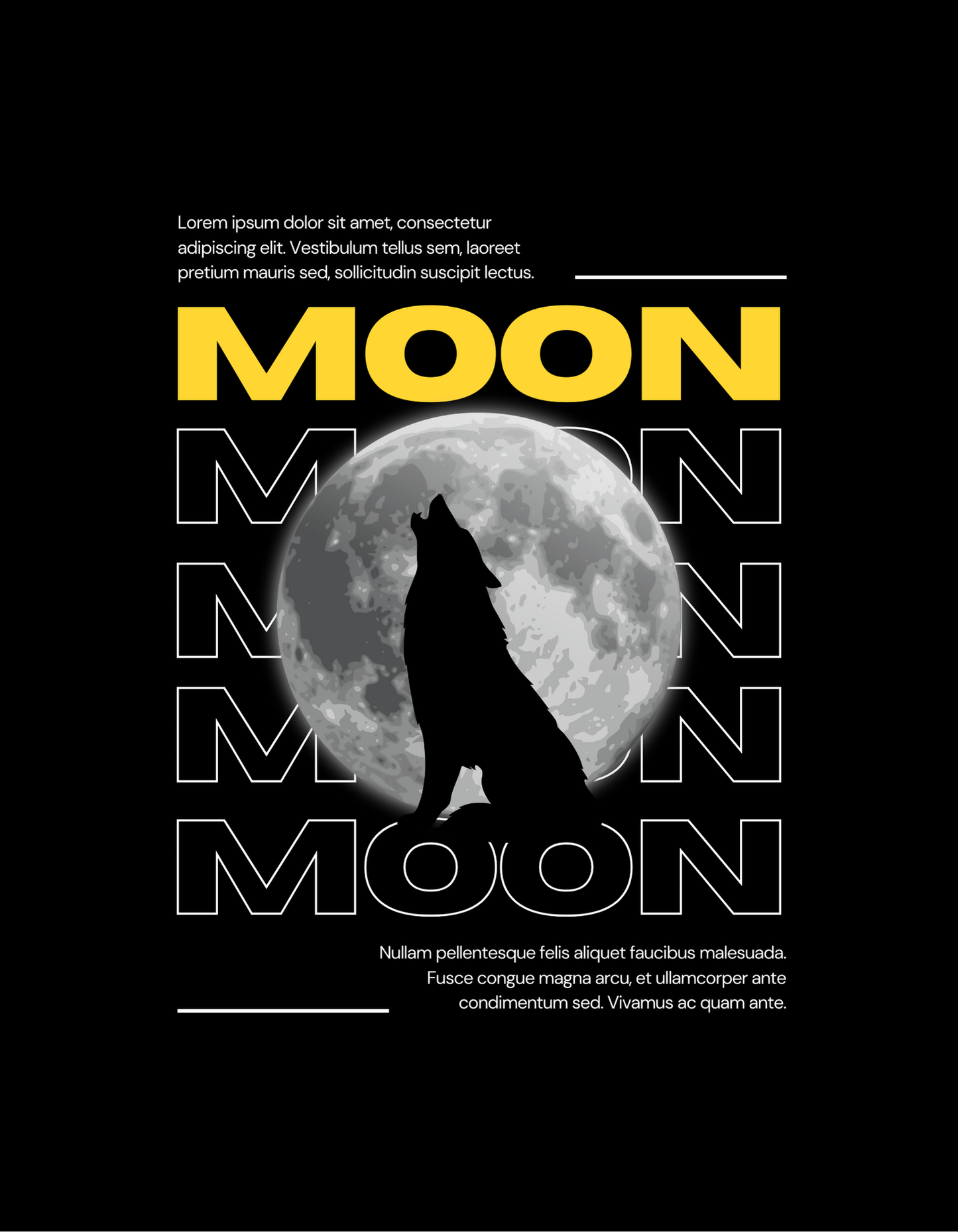 Moon | Oversized | Premium Unisex Graphic T-shirt