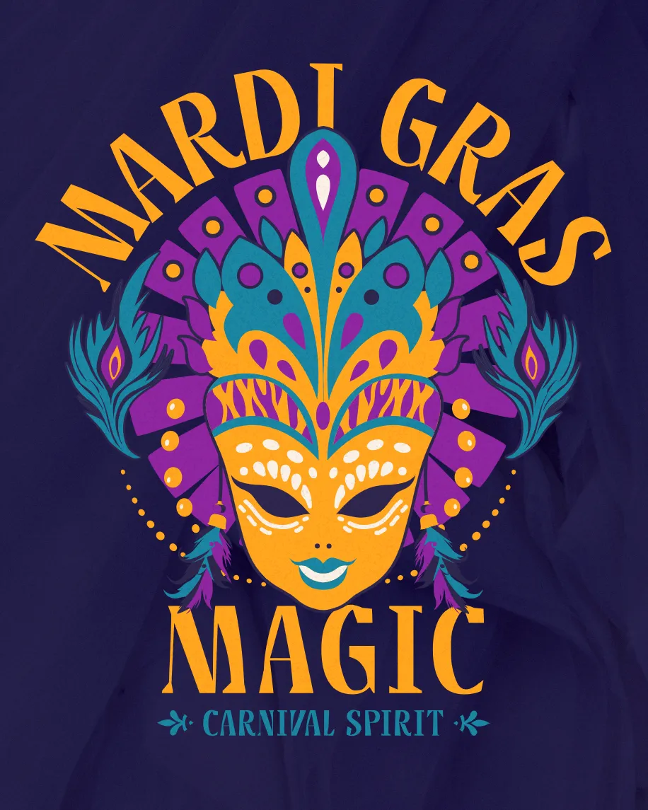 Mardi Gras | Oversized | Premium Unisex Graphic T-shirt