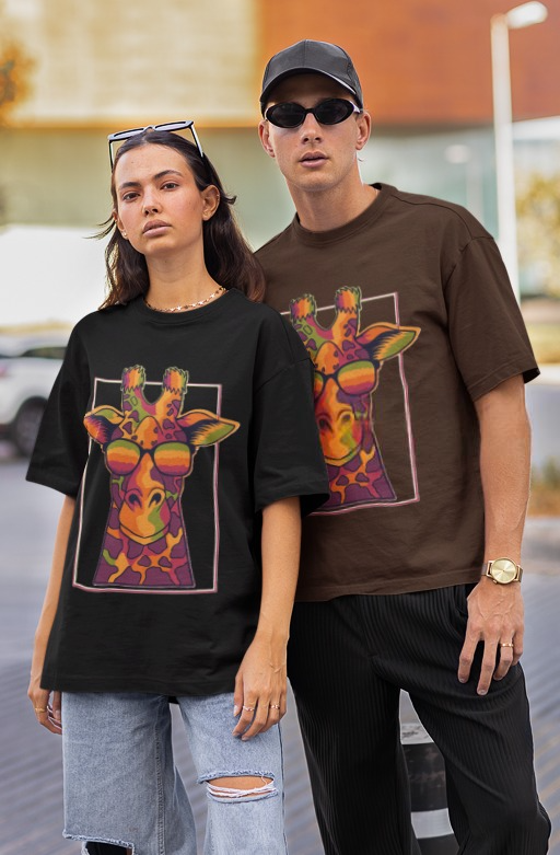 Giraffe | Oversized | Premium Unisex Graphic T-shirt