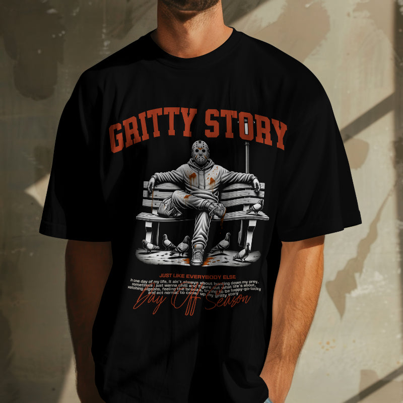 Gritty Story | Oversized | Premium Unisex Graphic T-shirt