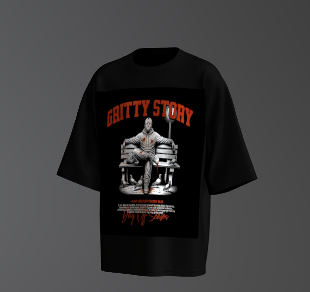 Gritty Story | Oversized | Premium Unisex Graphic T-shirt