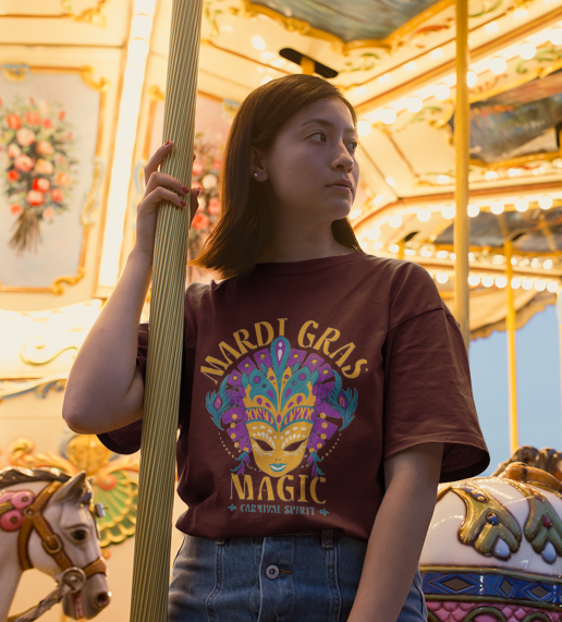 Mardi Gras | Oversized | Premium Unisex Graphic T-shirt