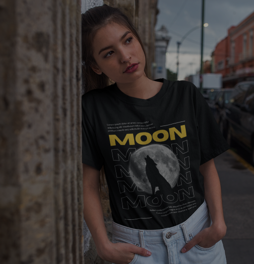 Moon | Oversized | Premium Unisex Graphic T-shirt