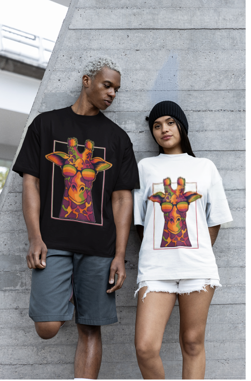 Giraffe | Oversized | Premium Unisex Graphic T-shirt