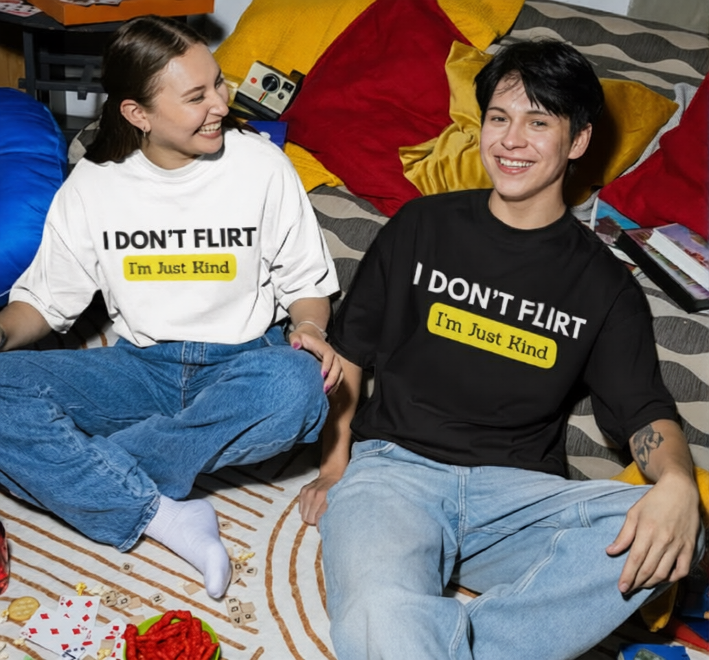 Flirt | Oversized | Premium Unisex Graphic T-shirt