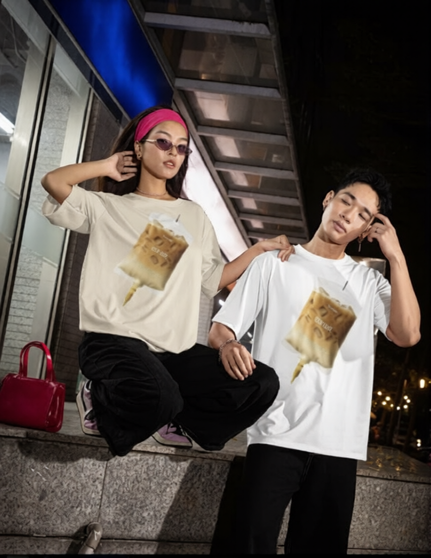 Latte | Oversized | Premium Unisex Graphic T-shirt