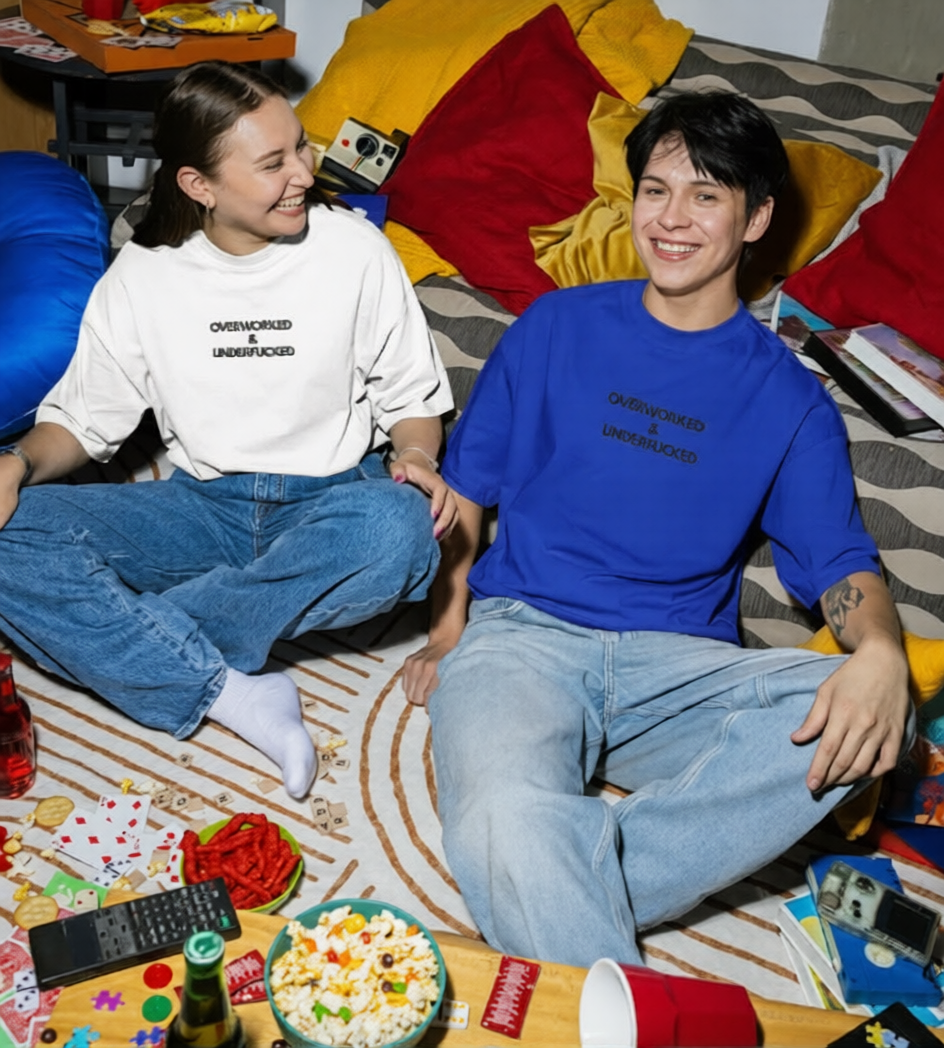 Overworked | Oversized | Premium Unisex Graphic T-shirt