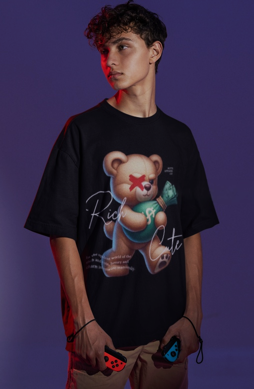 Rich & Cute | Oversized | Premium Unisex Graphic T-shirt