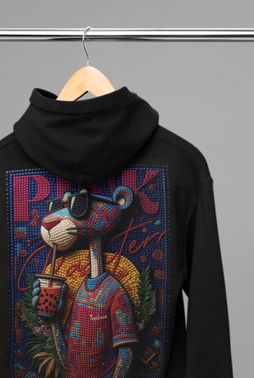 Classic Vivid Panther Hoodie | Oversized | 450 GSM | Unisex