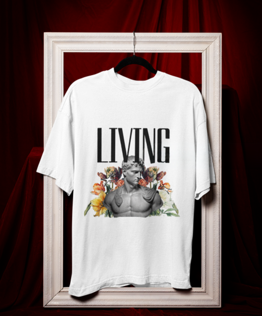 Living | Oversized | Premium Unisex Graphic T-shirt