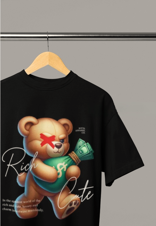 Rich & Cute | Oversized | Premium Unisex Graphic T-shirt
